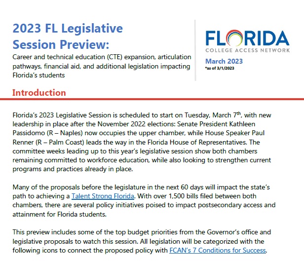 POLICY BRIEF — 2023 Florida Legislative Session Preview Florida