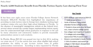 Nearly 2,500 Students Benefit from Florida Tuition Equity Law during First Year