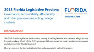 2018 Florida Legislative Preview: Top Issues Impacting Higher Ed