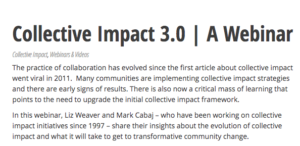 Collective Impact 3.0 Webinar