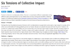 Six Tensions of Collective Impact