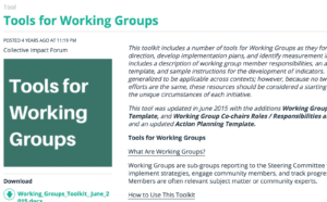 Working Group Toolkit