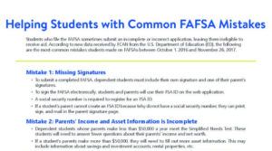 Helping Students with Common FAFSA Mistakes